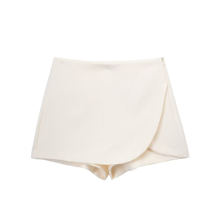 Shavina - Minigonna-Pantaloncino Avvolgente a Vita Alta