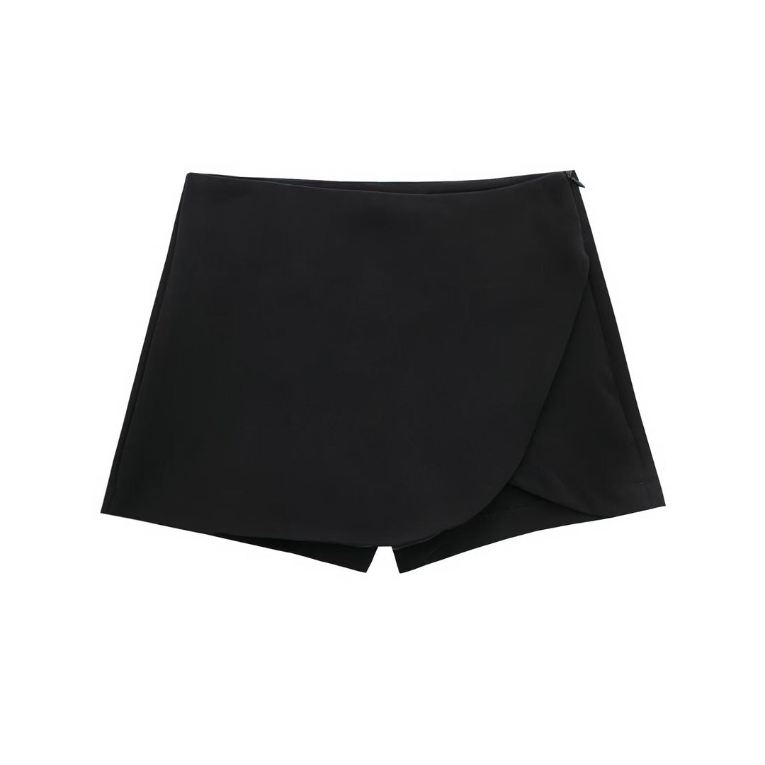 Shavina - Minigonna-Pantaloncino Avvolgente a Vita Alta