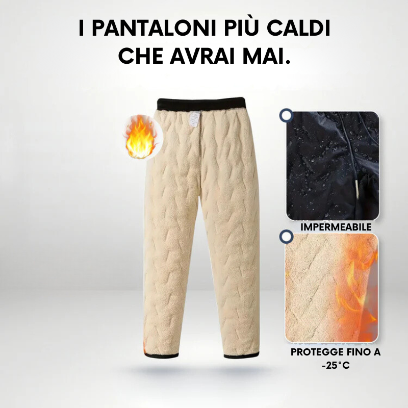 PolarPants - Pantaloni Termici in Pile per Uomo e Donna