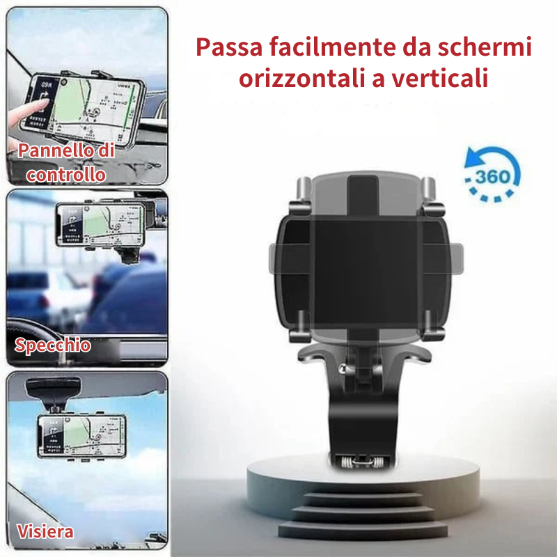 DriveHold - Supporto Multifunzionale per il Telefono Cellulare sul Cruscotto dell'auto