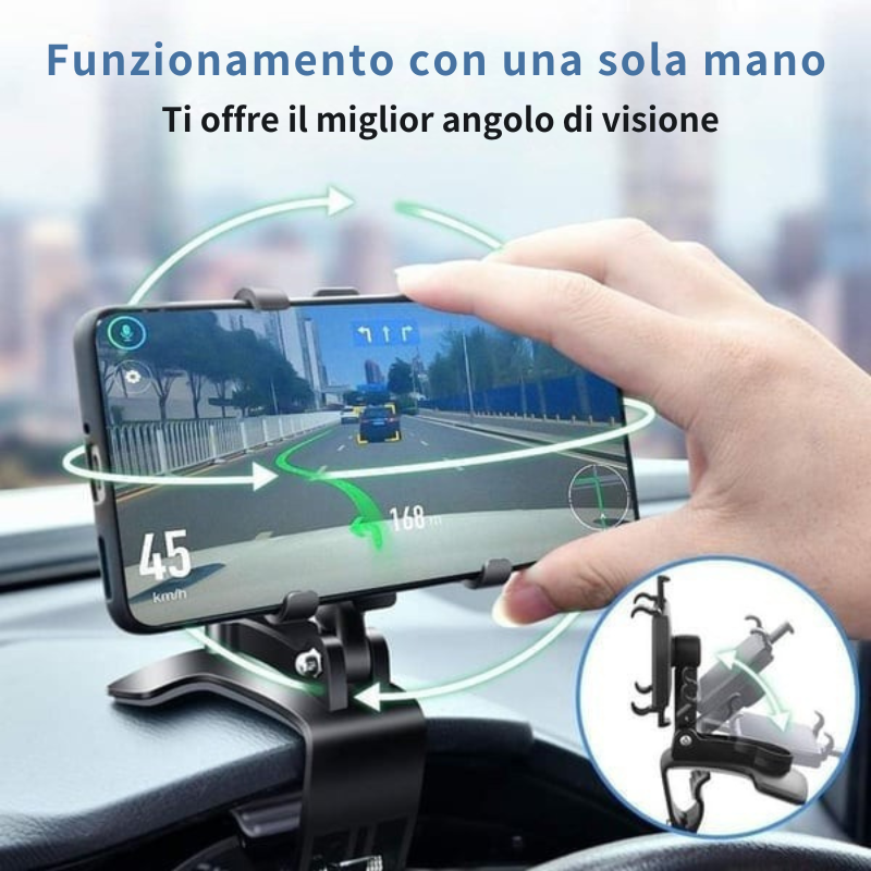 DriveHold - Supporto Multifunzionale per il Telefono Cellulare sul Cruscotto dell'auto