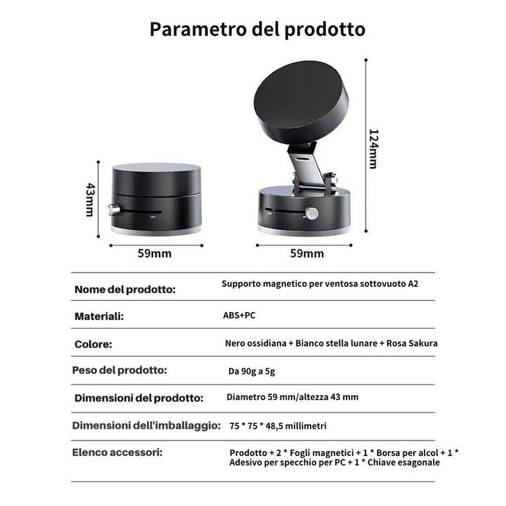 HoldEase - Supporto Magnetico Pieghevole per Cellulari