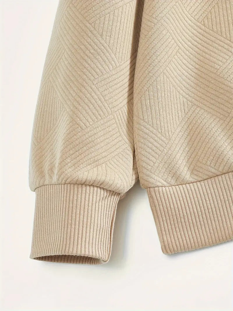 Baldrick - Felpa vintage con Zip e Disegno Geometrico