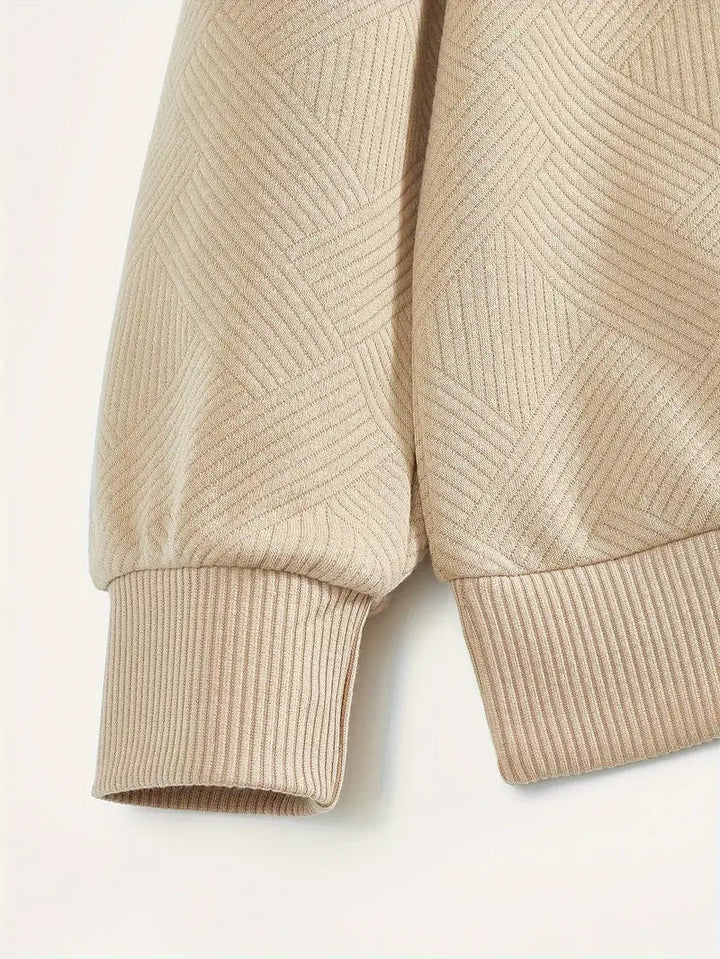 Baldrick - Felpa vintage con Zip e Disegno Geometrico