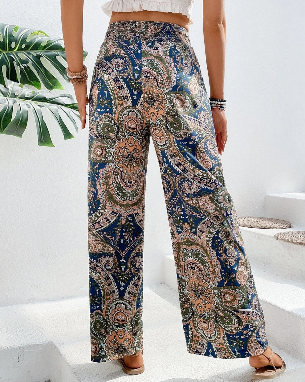 Narella - Pantaloni a Gamba Larga Con Stampa Paisley