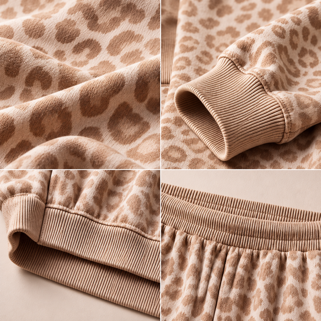 Hiniza - Set a Due Pezzi Con Stampa Leopardata
