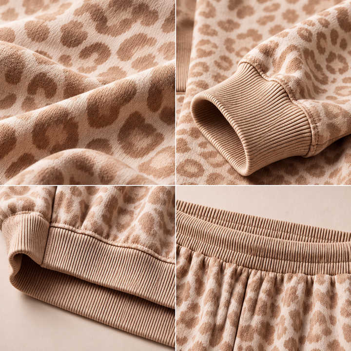 Hiniza - Set a Due Pezzi Con Stampa Leopardata