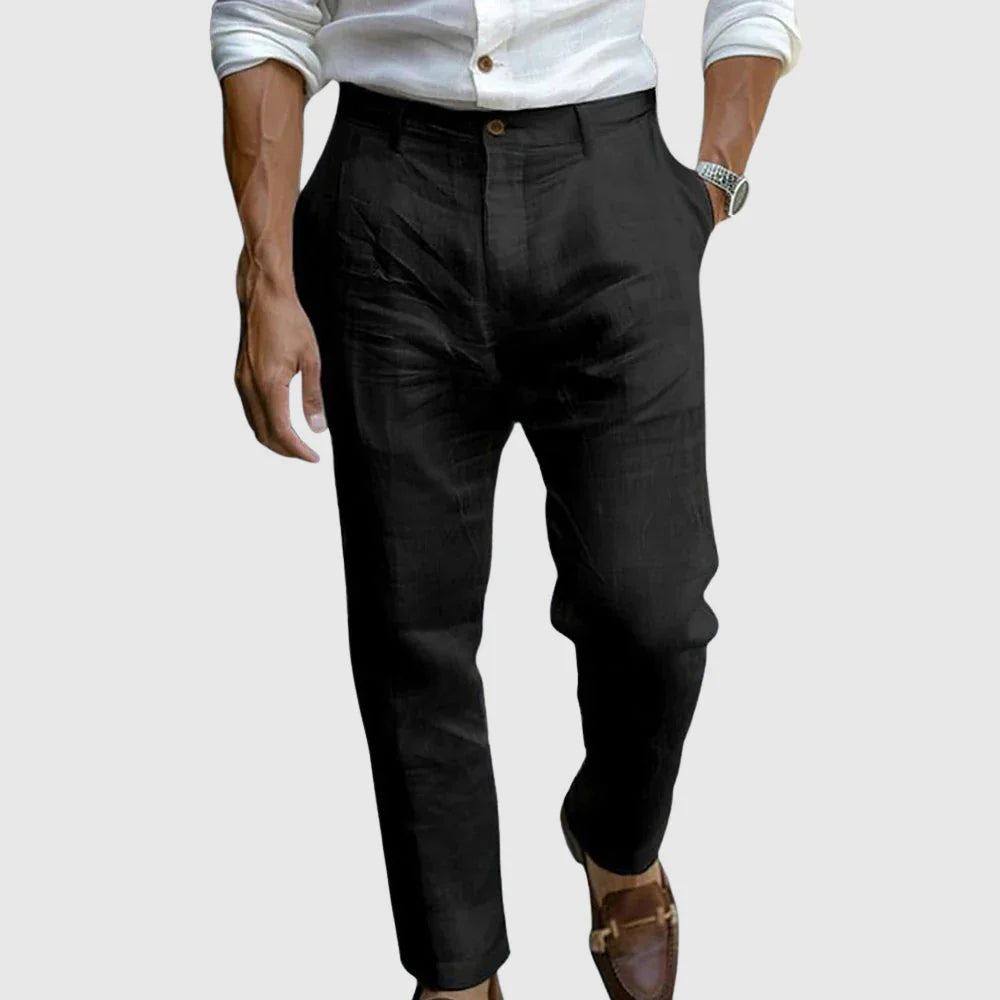 Aminuddin - Causale Sciolto Linen Pantalone