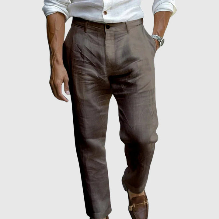 Aminuddin - Causale Sciolto Linen Pantalone
