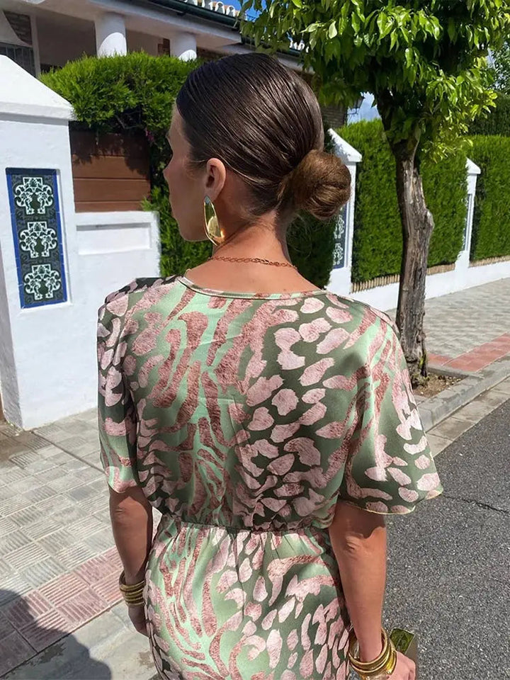 Ieva - Abito Lungo a Maniche Corte