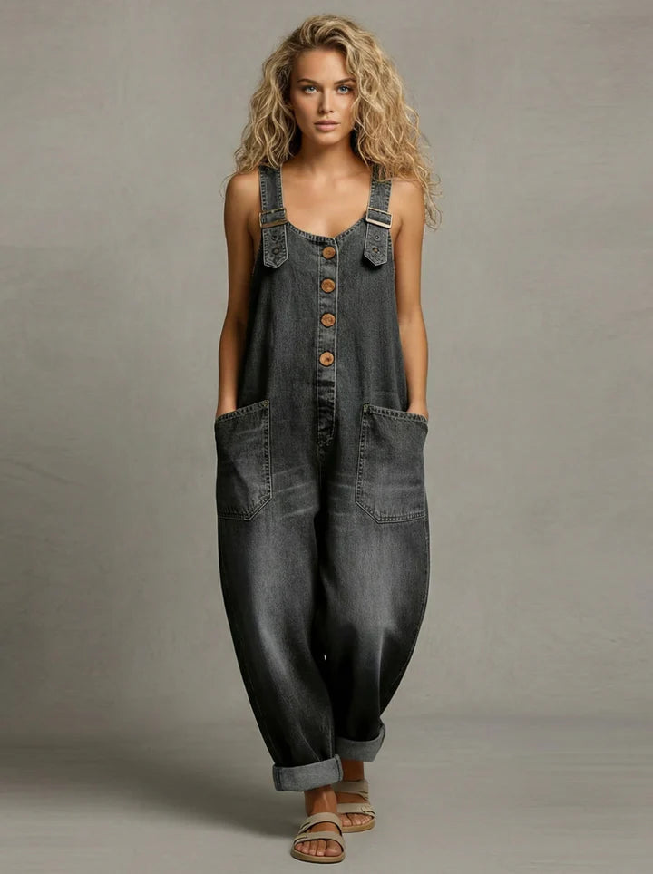 Lejla - Tuta In Denim Alla Moda Con Tasche