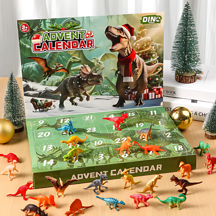 DinoFun - Calendario dell'Avvento di 24 Giorni Ricco di Sorprese