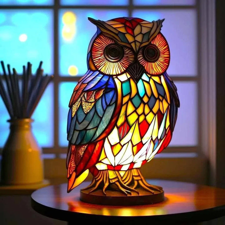 OwlGrace - Elegante Lampada da Tavolo a Forma di Gufo