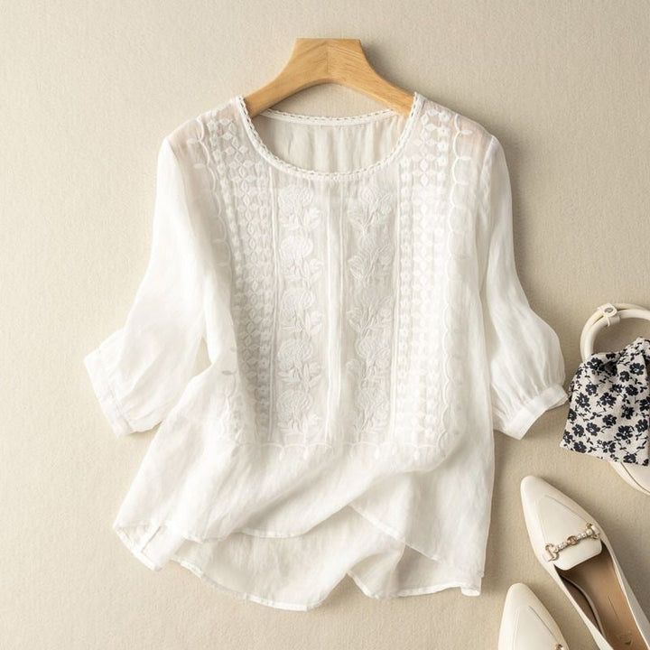Litsa - Camicia Casuale A Maniche Corte