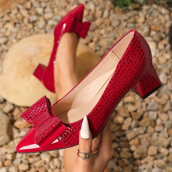 Niliya - Scarpe a Punta Con Fiocco