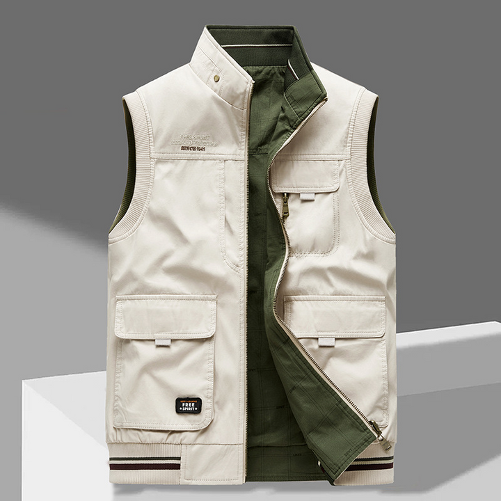 Crispin - Gilet Senza Maniche Con Tasche Multiple