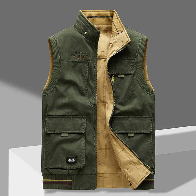 Crispin - Gilet Senza Maniche Con Tasche Multiple