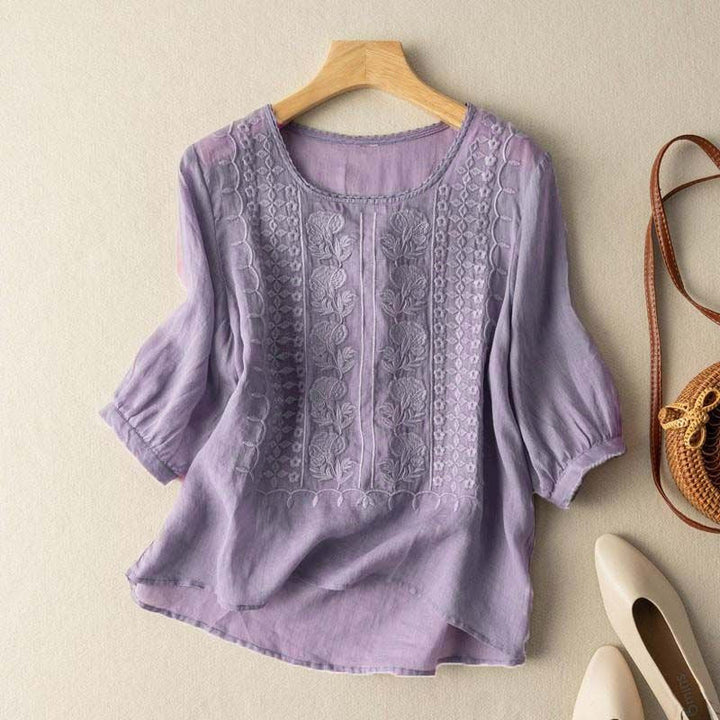 Litsa - Camicia Casuale A Maniche Corte