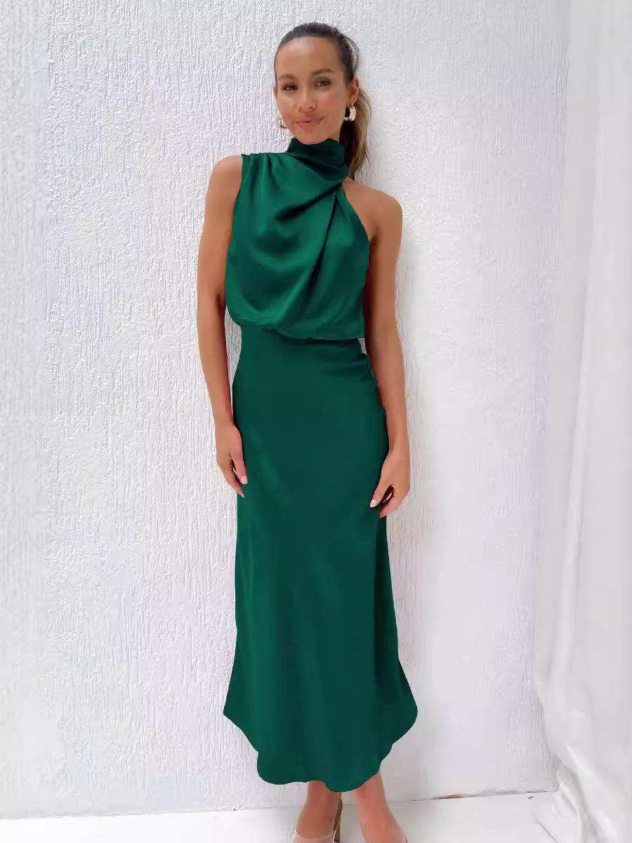Justyna – Abito lungo con scollo all'americana