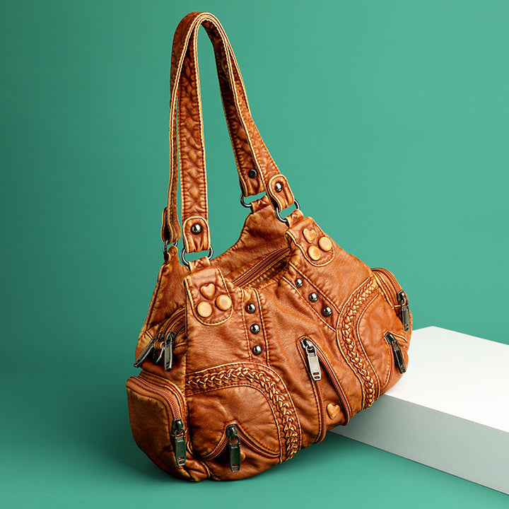 Alician - Borsa Boho con Numerose Tasche con Cerniera