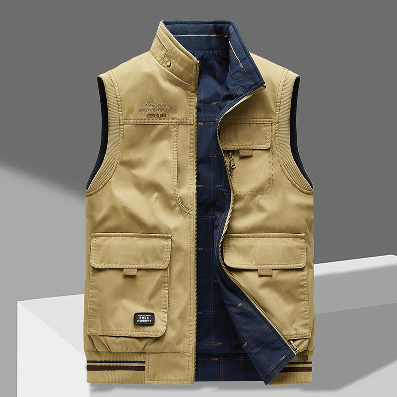 Crispin - Gilet Senza Maniche Con Tasche Multiple