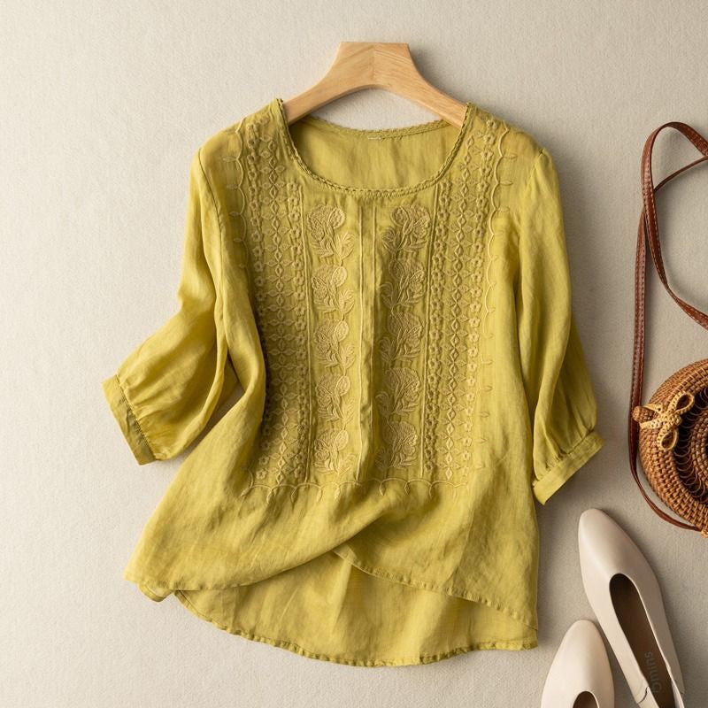 Litsa - Camicia Casuale A Maniche Corte