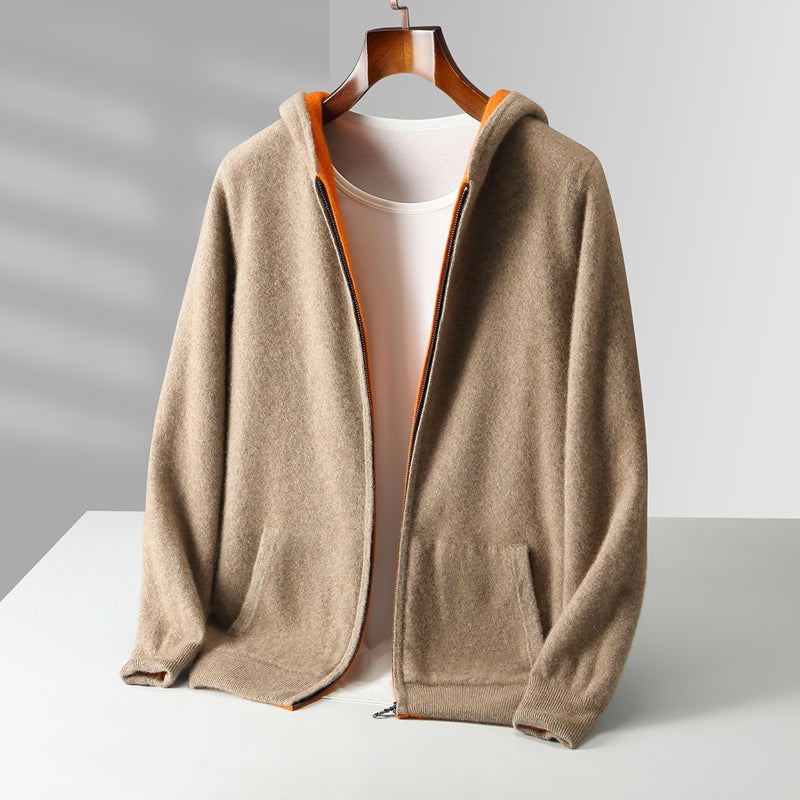 Ayalon - Felpa Con Cappuccio in Cashmere Reversibile