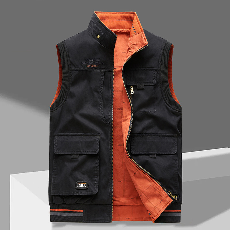 Crispin - Gilet Senza Maniche Con Tasche Multiple