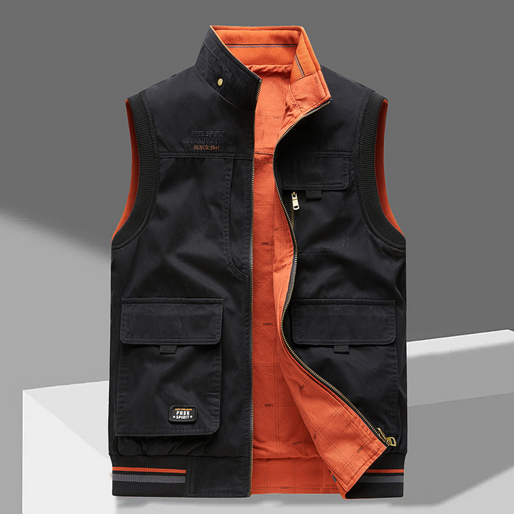 Crispin - Gilet Senza Maniche Con Tasche Multiple