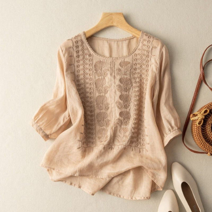 Litsa - Camicia Casuale A Maniche Corte