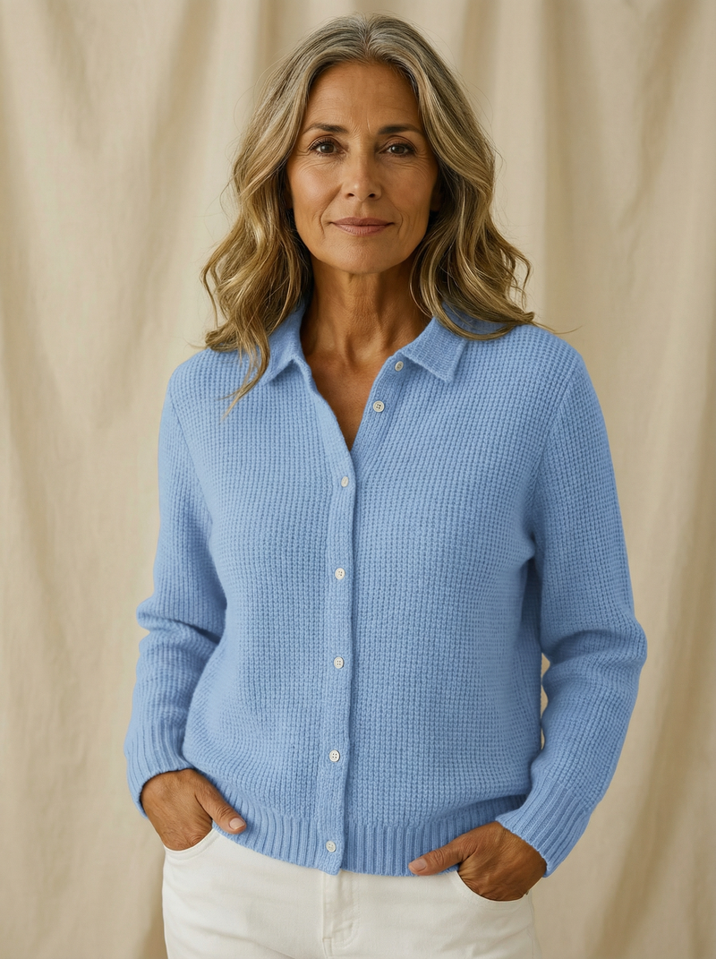 Nofar - Cardigan Classico in Maglia Con Bottoni