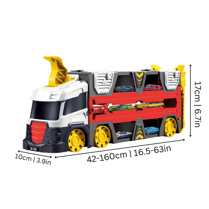 MechTrack - Versatile Camion Trasformabile con Pista da Corsa