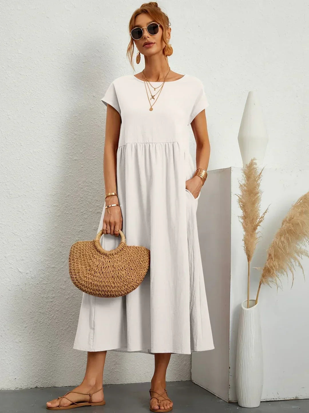 Neila - Abito Lungo Oversize Con Tasca