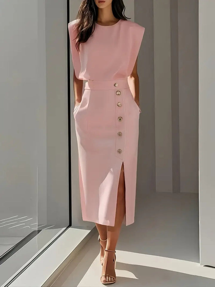 Yasmin - Abito Midi Con Spacco Laterale