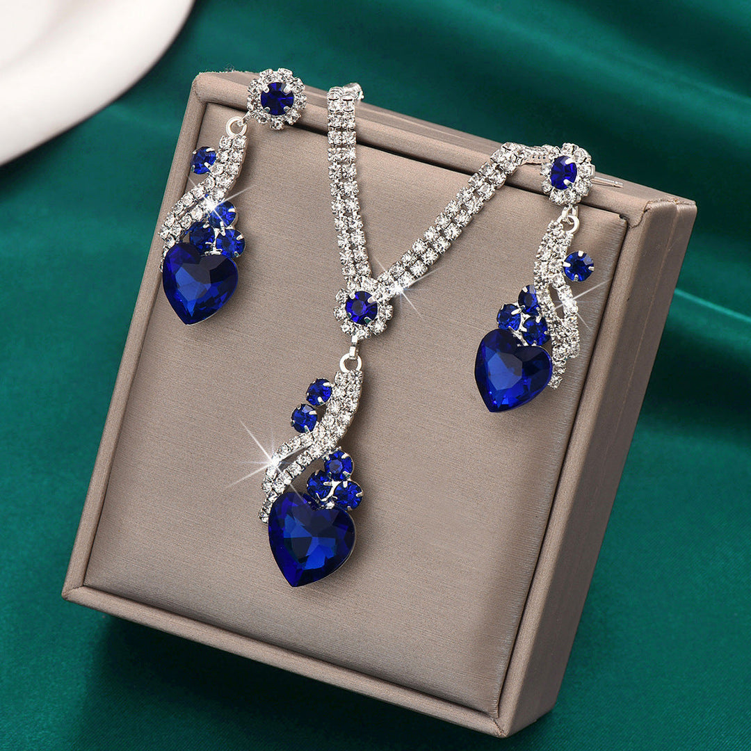 Lelia - Set Di Orecchini e Collana Con Strass