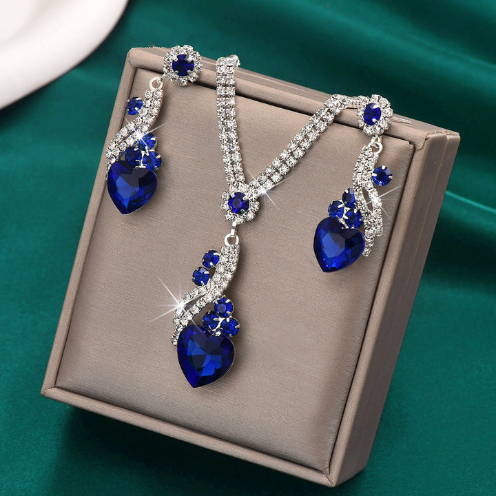 Lelia - Set Di Orecchini e Collana Con Strass
