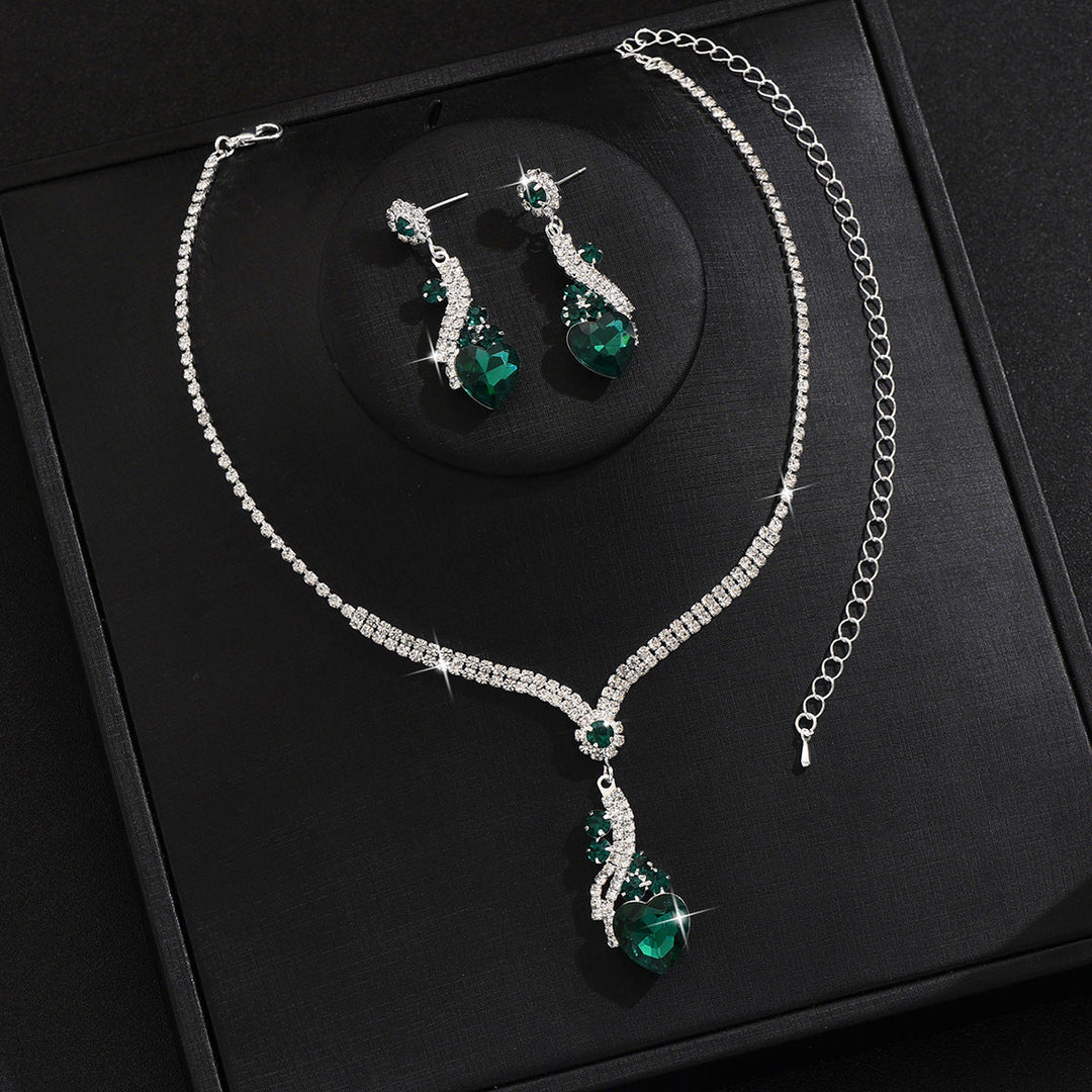 Lelia - Set Di Orecchini e Collana Con Strass