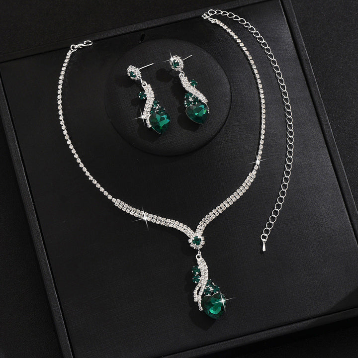 Lelia - Set Di Orecchini e Collana Con Strass