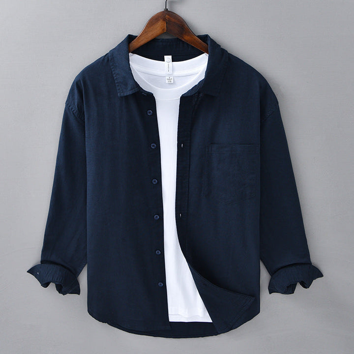 Johnson - Camicia Di Lino Abbottonatura
