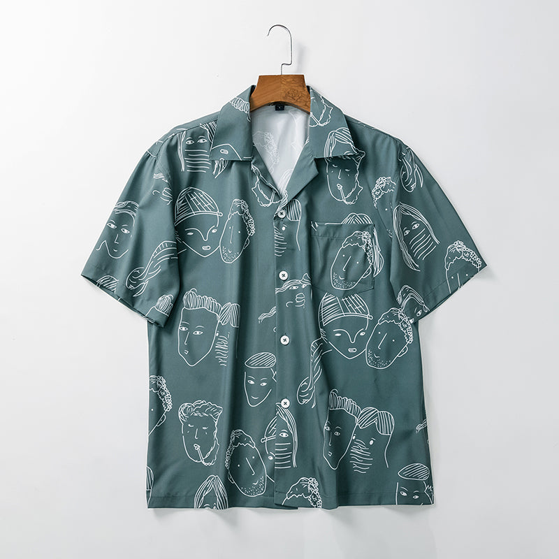 Bertrend - Camicia Stampata a Maniche Corte