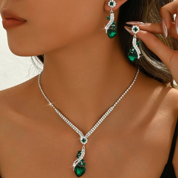 Lelia - Set Di Orecchini e Collana Con Strass