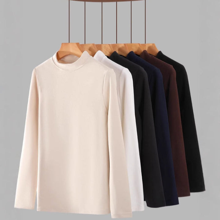 Zimran - Camicia a Maniche Lunghe Con Collo Rotondo