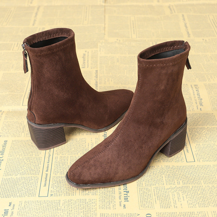 Sheley - Eleganti Stivaletti In Pelle Scamosciata