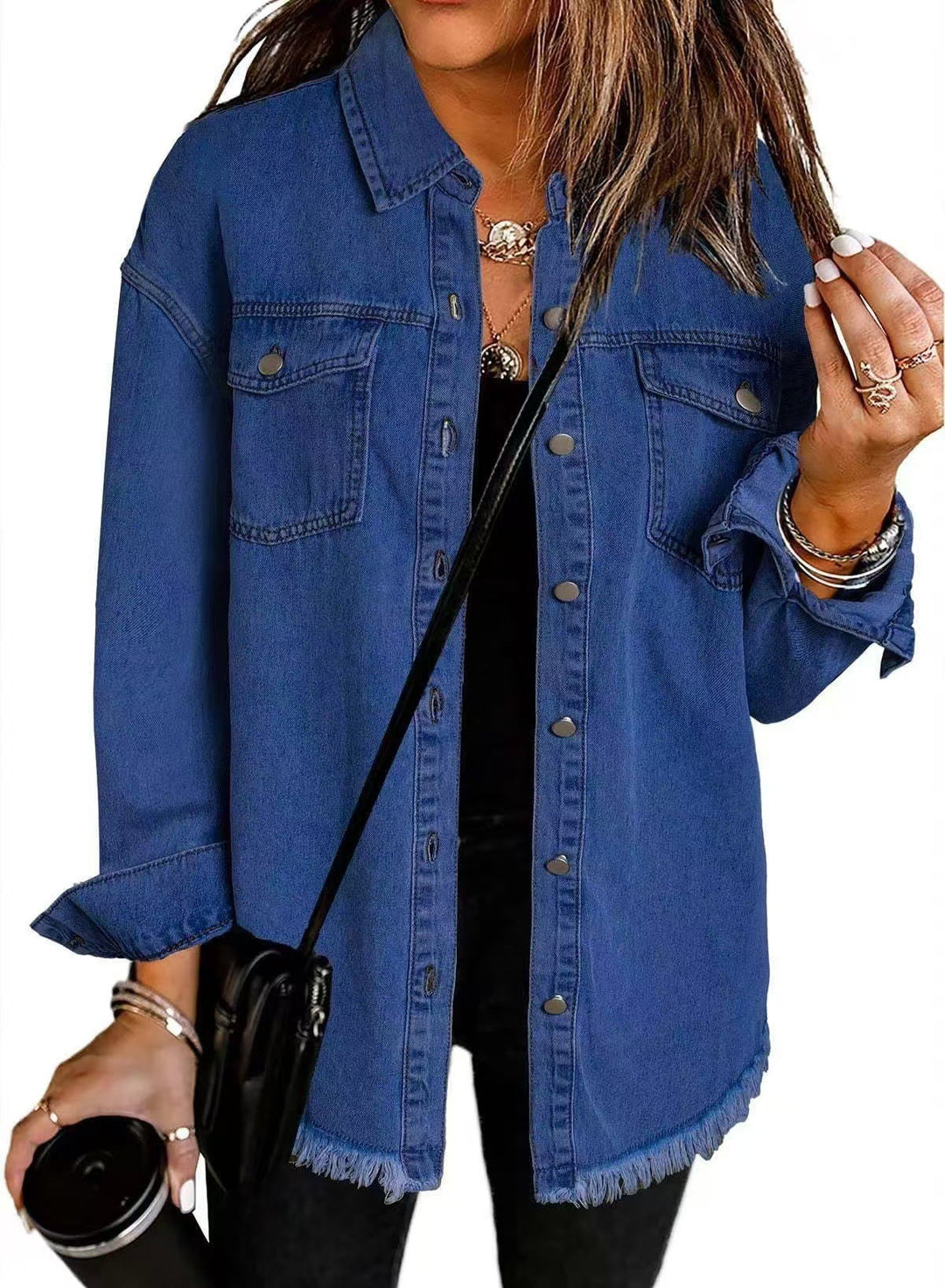 Jolien – Giacca In Denim a Maniche Lunghe Con Tasche