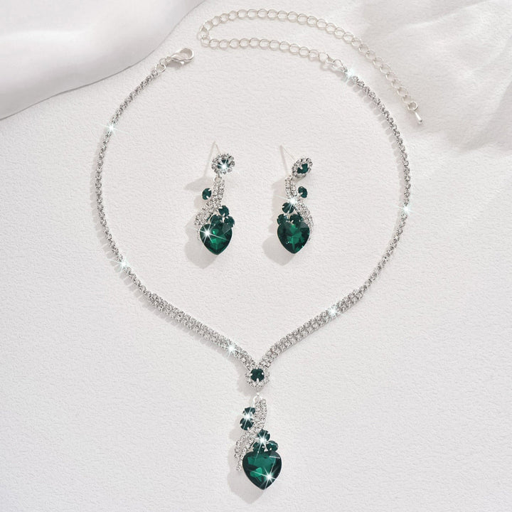 Lelia - Set Di Orecchini e Collana Con Strass