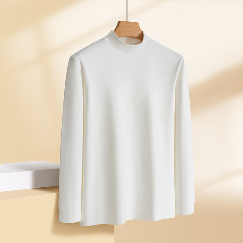 Zimran - Camicia a Maniche Lunghe Con Collo Rotondo