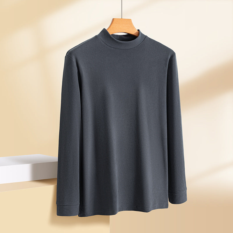 Zimran - Camicia a Maniche Lunghe Con Collo Rotondo