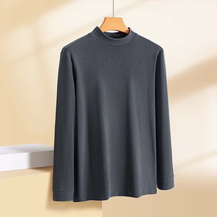 Zimran - Camicia a Maniche Lunghe Con Collo Rotondo