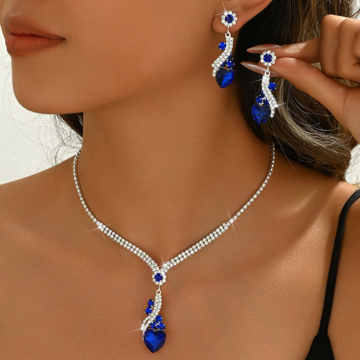 Lelia - Set Di Orecchini e Collana Con Strass