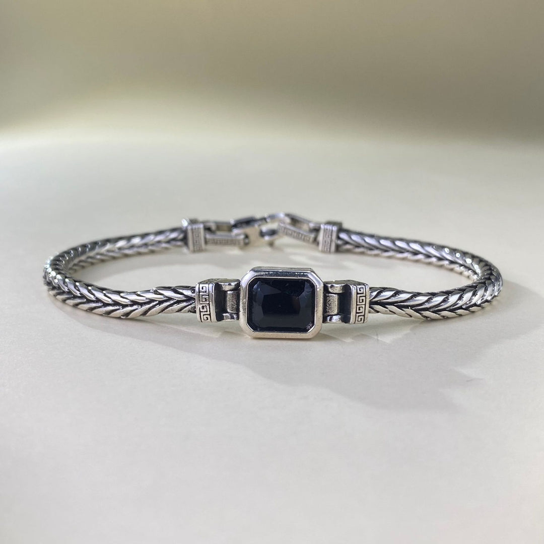 DarkCharm - Bracciale con Pietra Preziosa Onice
